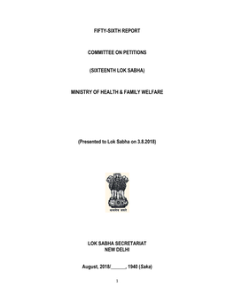 Fifty-Sixth Report Committee on Petitions (Sixteenth Lok