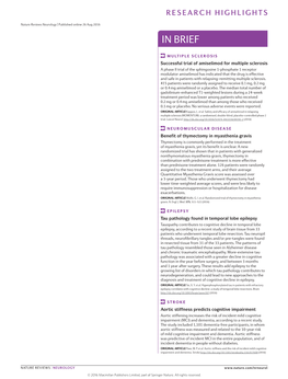 Tau Pathology Found in Temporal Lobe Epilepsy