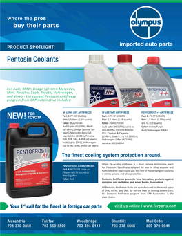 Pentosin Coolants