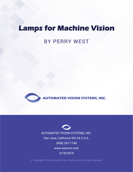 Lamps for Machine Vision