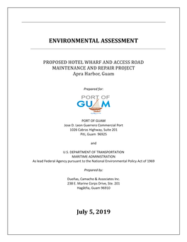 ENVIRONMENTAL ASSESSMENT July 5, 2019