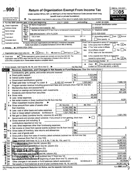 On 990 . Return of Organization Exempt from Income Tax ^^05