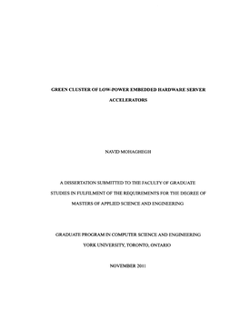 Green Cluster of Low-Power Embedded Hardware Server Accelerators