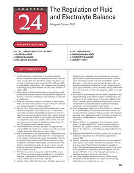 The Regulation of Fluid and Electrolyte Balance 2424 George A