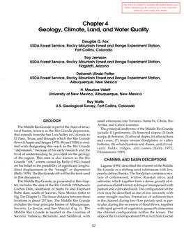 Ecology, Diversity, and Sustainability of the Middle Rio Grande Basin