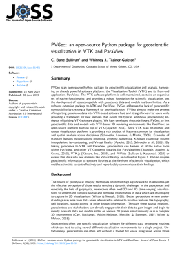 An Open-Source Python Package for Geoscientific Visualization in VTK and Paraview