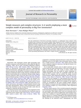 Journal of Research in Personality 47 (2013) 599–608