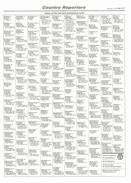 Country Reporters November 9, 2001 R &R 67