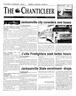 J'ville Firefighters Seek Better Hours Jacksonville State Enrollment Drops