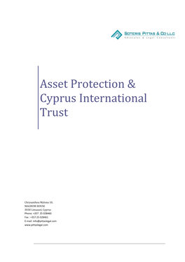 Asset Protection & Cyprus International Trust