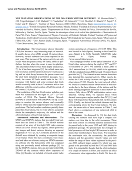 MULTI-STATION OBSERVATIONS of the 2014 URSID METEOR OUTBURST. M. Moreno-Ibáñez J.M. Trigo-Rodríguez1, J.M. Madiedo3,4, J