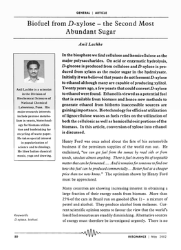 Biofuel from D-Xylose - the Second Most Abundant Sugar