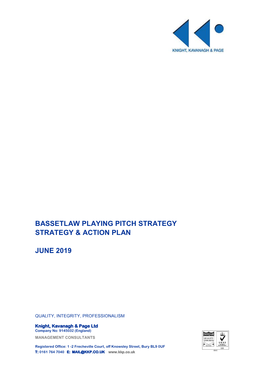 Bassetlaw Playing Pitch Strategy Strategy & Action Plan