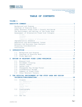 Fixed Link Between Labrador and Newfoundland Pre-Feasibility Study Final Report