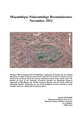 Moçambique Palaeontology Reconnaissance November, 2012