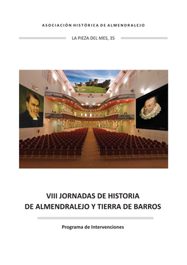 Viii Jornadas De Historia De Almendralejo Y Tierra De Barros