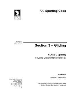 Section 3 – Gliding