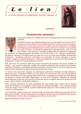 Le Journal Paroissial De Dommartemont, Saint-Max, Tomblaine 