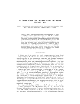 An Orbit Model for the Spectra of Nilpotent Gelfand Pairs