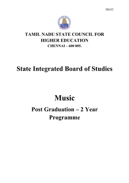 Music Post Graduation – 2 Year Programme