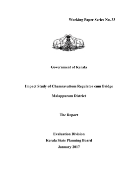 Working Paper Series No. 33 Government of Kerala Impact Study