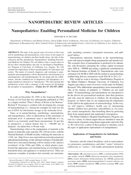 Enabling Personalized Medicine for Children