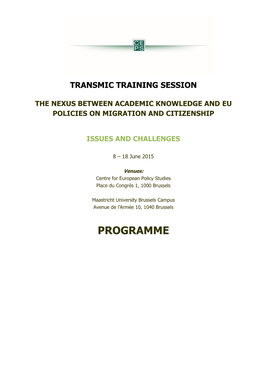 The Nexus Between Academic Knowledge and Eu Policies on Migration and Citizenship