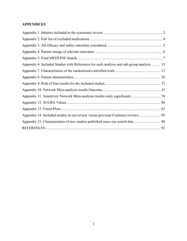 1 APPENDICES Appendix 1. Inhalers Included in The