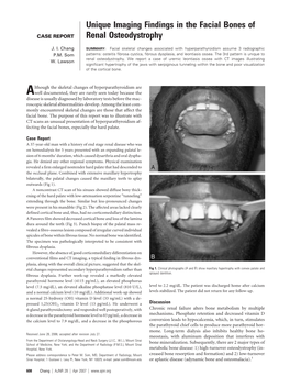 Unique Imaging Findings in the Facial Bones of Renal Osteodystrophy