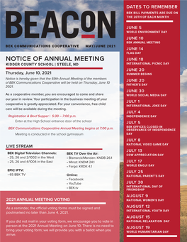 Notice of Annual Meeting