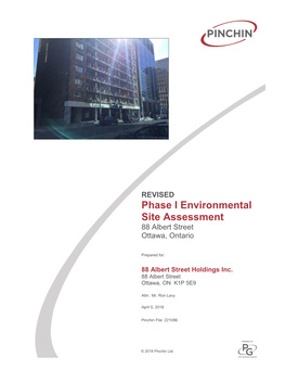 REVISED Phase I Environmental Site Assessment 88 Albert Street Ottawa, Ontario