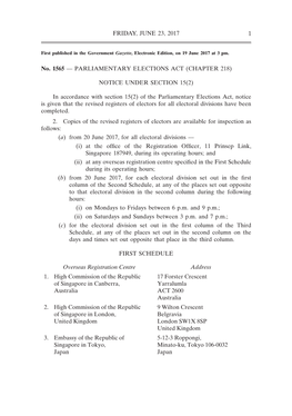 Parliamentary Elections Act (Chapter 218)