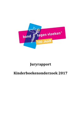 Juryrapport Kinderboekenonderzoek 2017