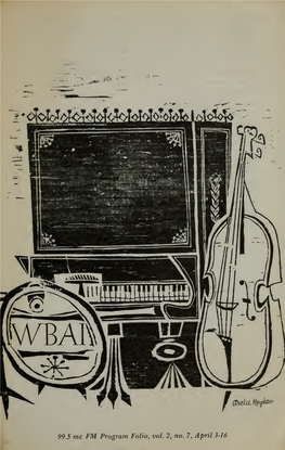 WBAI Program Folio 2, No. 7 (April 3-16, 1961)