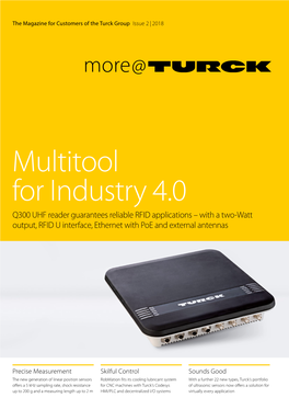 Multitool for Industry 4.0 Q300 UHF Reader Guarantees Reliable RFID Applications – with a Two-Watt Output, RFID U Interface, Ethernet with Poe and External Antennas