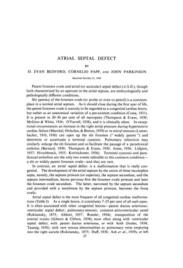 Atrial Septal Defect