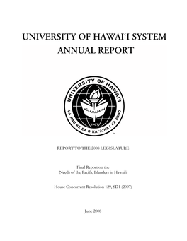 REPORT to the 2008 LEGISLATURE Final Report on The