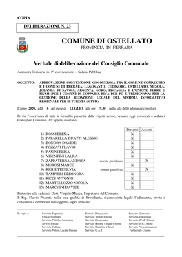 Comune Di Ostellato Provincia Di Ferrara