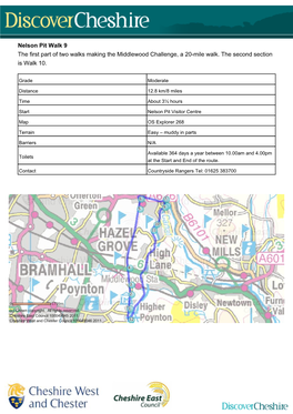 Nelson Pit Walk 9 the First Part of Two Walks Making the Middlewood Challenge, a 20-Mile Walk