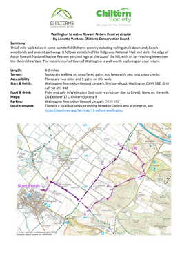 Watlington to Aston Rowant Nature Reserve Circular by Annette