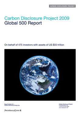 Carbon Disclosure Project 2009 Global 500 Report