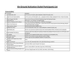 On-Ground Activation Outlet Participants List