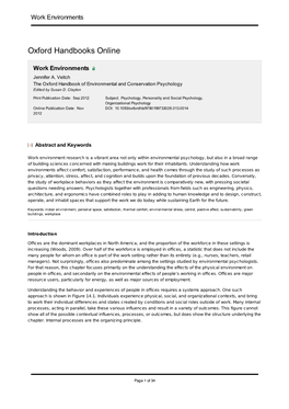 The Oxford Handbook of Environmental and Conservation Psychology Edited by Susan D