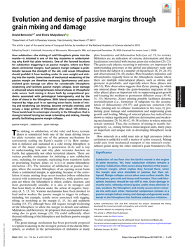 Evolution and Demise of Passive Margins Through Grain Mixing And