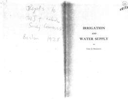 Irrigation Water Supply