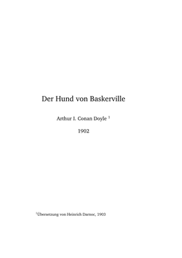 Der Hund Von Baskerville