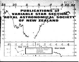 PUBLICATIONS of VARIABLE STAR SECTION, ROYAL ASTRONOMICAL SOCIETY of NEW ZEALAND