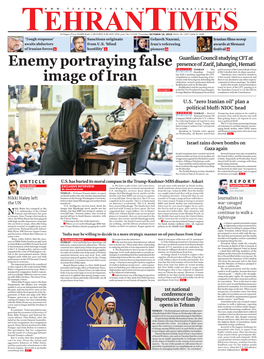 Enemy Portraying False Image of Iran