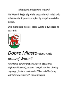 Dobre Miasto-Skrawek