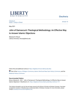 John of Damascus's Theological Methodology